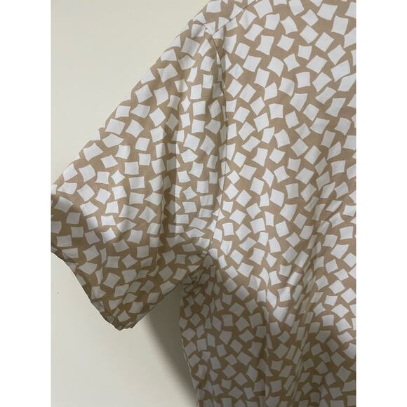 And Other Stories Beige Faux Wrap Dress Size 10 Short Sleeve Minimalist NWT - Picture 4 of 7